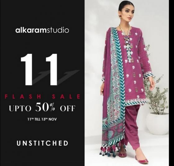 alkaram studio 11.11 Sale! Upto 50 off on unstitched , from 11th Nov